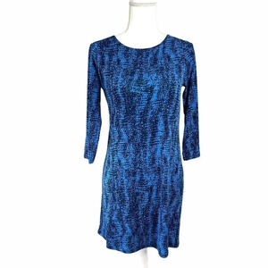 BCBG MAXAZRIA | Pacific Blue Combo Shift Dress